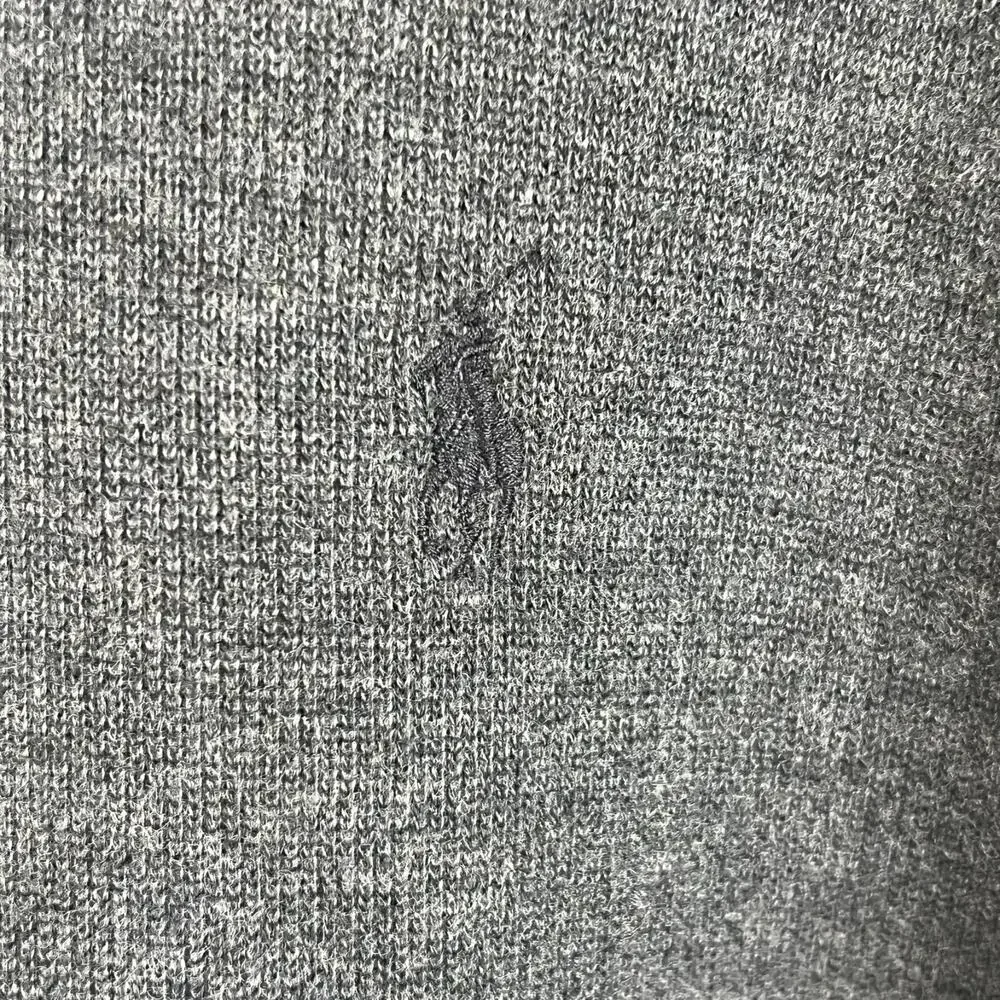 Polo Ralph Lauren Pullover Sweatshirt Large Mock Neck Quarter Zip 100% Cotton